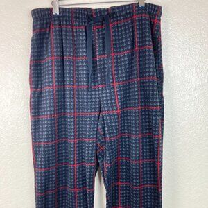 Perry Ellis Portfolio Black & Red Plaid Pajama Pants Sleepwear Sz XL